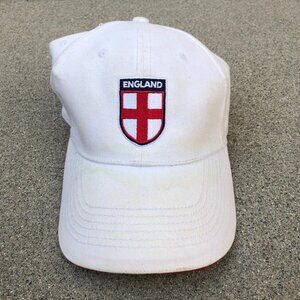 Vintage UMBRO England Crest Baseball Hat Men's One Size White Adjustable Cap
